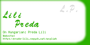 lili preda business card
